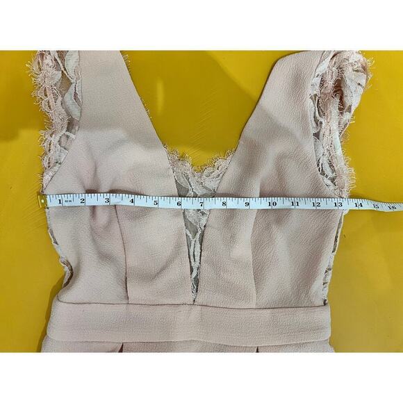 BCBGeneration Lace Detail Essential Dress Fit & Flare Sheer Pink Womens Size 0 - Picture 5 of 8